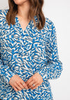 KAFFE Jetta Graphic Print Blouse, Blue