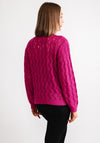 Kaffe Lena Wide Knit Jumper, Fuchsia