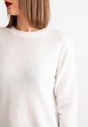 Kaffe Malene Open Back Knit Jumper, Chalk White