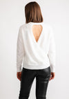 Kaffe Malene Open Back Knit Jumper, Chalk White