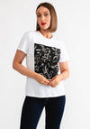 Kaffe Sandra Floral Graphic T-Shirt, White