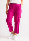 Kaffe Askura Tapered Cropped Trousers, Fuchsia Pink