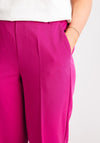 Kaffe Askura Tapered Cropped Trousers, Fuchsia Pink