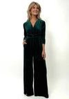 Kate and Pippa Sophia Velvet Jumpsuit, Green