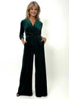 Kate and Pippa Sophia Velvet Jumpsuit, Green