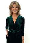 Kate and Pippa Sophia Velvet Jumpsuit, Green