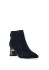 Kate Appleby Barnes Stud Detail Heeled Ankle Boots, Navy