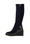 Kate Appleby Cailedun Wedge Heel Knee High Boots, Navy