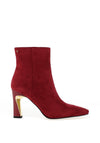 Kate Appleby Carnforth Faux Suede Heeled Ankle Boots, Red