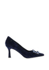 Kate Appleby Tawtan Velvet Embellished Heels, Navy