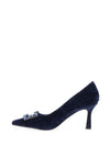 Kate Appleby Tawtan Velvet Embellished Heels, Navy