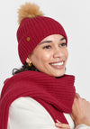 Katie Loxton Ribbed Knitted Hat, Red