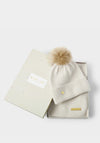 Katie Loxton With Love Hat and Scarf Gift Set, Light Sand