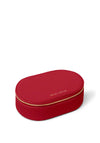 Katie Loxton Oval Jewellery Box, Garnet Red