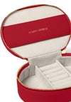 Katie Loxton Oval Jewellery Box, Garnet Red