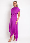 Kevan Jon Mila Pleat Drape Maxi Dress, Amethyst