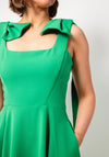 Kevan Jon Nancy Flare Long Dress, Emerald Green