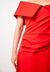 Kevan Jon Nula Bardot Asymmetric Dress, Red