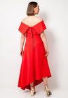 Kevan Jon Nula Bardot Asymmetric Dress, Red