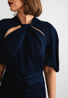 Kevan Jon Willow Cut Out Neckline Dress, Navy