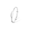 Kurate Sterling Silver Kids Clear CZ Bangle, Silver