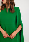 Laura Bernal Long Cape Sleeve Midi Dress, Green