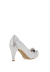 Le Babe Metallic Cluster Bow Heeled Shoes, Grey