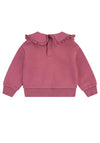 Levi’s Baby Girl Frill Collar Long Sleeve Sweater, Rose Wine