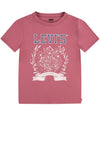 Levi’s Girls Floral Short Sleeve Tee, Rose Wine