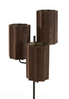 Light & Living Edisa Velvet 3 Shade Floor Lamp, Brown