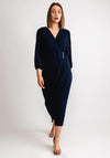 Lizabella Chiffon Wrap Midi Dress, Navy