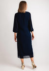 Lizabella Chiffon Wrap Midi Dress, Navy