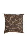 Light & Living Castro Rope Detail Cushion 45x45cm, Dark Brown/Sand