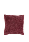 Light & Living Lina Shaggy Cushion 45x45cm, Burgundy