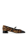 Lodi Bameria Leopard Print Mary Jane Pumps, Brown