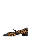 Lodi Bameria Leopard Print Mary Jane Pumps, Brown