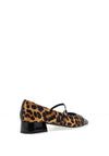 Lodi Bameria Leopard Print Mary Jane Pumps, Brown