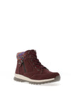 Lunar Buttermere Waterproof Knit Cuff Lace Up Boots, Burgundy