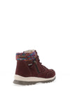 Lunar Buttermere Waterproof Knit Cuff Lace Up Boots, Burgundy