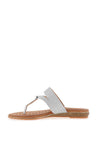 Lunar Ezra Woven Toe Post Sandals, Silver