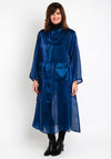 Malissa J One Size Sheer Mesh Coat Dress, Blue