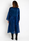 Malissa J One Size Sheer Mesh Coat Dress, Blue