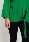 Natalia Collection One Size Tie Detail Sweater, Green