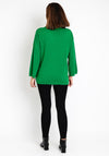 Natalia Collection One Size Tie Detail Sweater, Green
