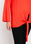 Natalia Collection One Size Tie Detail Sweater, Orange