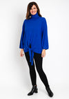 Natalia Collection One Size Tie Detail Sweater, Royal Blue