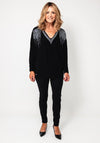 Malissa J Diamante Embellished One Size Jumper, Black