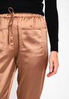 Malissa J Satin Jogger Style Trouser, Caramel