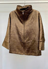 Malissa J Textured Zip One Size Kimono Jacket, Bronze