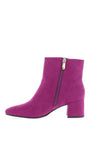 Marco Tozzi Faux Suede Block Heel Boots, Grape